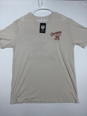Outdoor Graphic Crewneck Tee - Beige by Elle